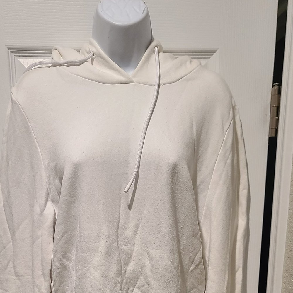 Cotton Citizen White and Silver Hoodie